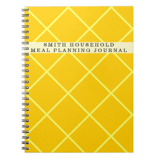 Caderno Espiral Diário Personalizado de Planejamento de Refeições