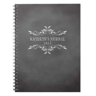 Caderno Espiral Diário personalizado do quadro romântico da Vintag