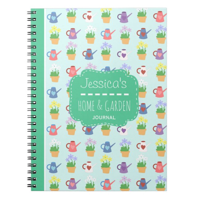 Caderno Espiral Diário Personalizado para Casa e Jardim (Frente)