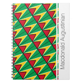 Caderno Espiral DIÁRIO personalizável de notebook GUYANA Flag