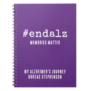 Caderno Espiral Diário Pessoal de Conscientização sobre Alzheimer