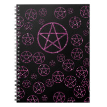 Diário Pink Pentacle 80 Páginas Vinculadas do Wicc