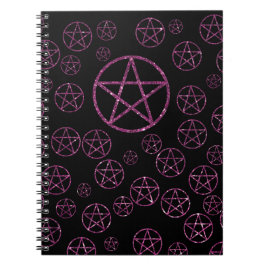 Caderno Espiral Diário Pink Pentacle 80 Páginas Vinculadas do Wicc
