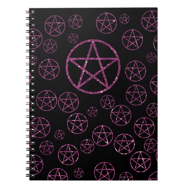 Caderno Espiral Diário Pink Pentacle 80 Páginas Vinculadas do Wicc (Frente)