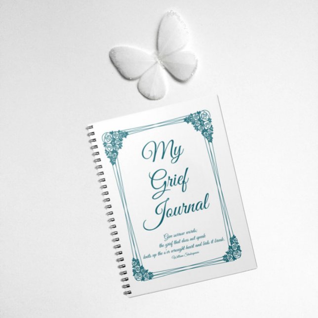 Caderno Espiral Diário Profundo de dor nas fronteiras do Rosa de T (Criador carregado)