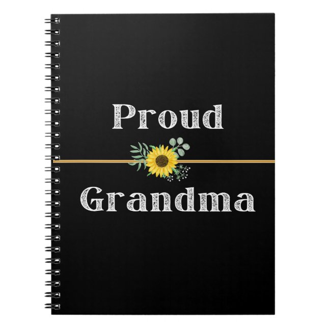 CADERNO ESPIRAL DIÁRIO PROUD GRANDMA (Frente)