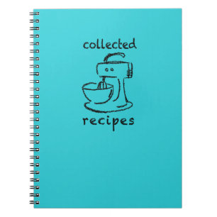 Caderno Espiral Diário recolhido misturador das receitas da