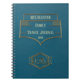 Caderno Espiral Diário retro do viagem do rv Motorhome