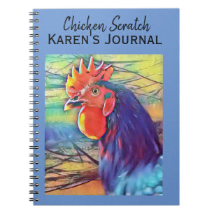 CADERNO ESPIRAL DIÁRIO ROOSTER COROFUL PERSONALIZÁVEL