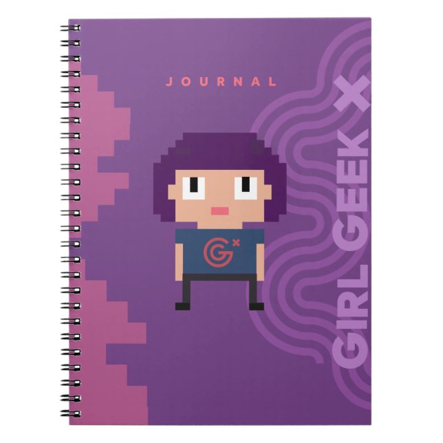 Caderno Espiral Diário - roxo - duende (Frente)