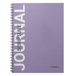 Caderno Espiral Diário Roxo Personalizado da Escritura Cristã