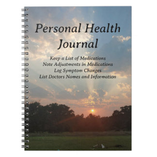 Caderno Espiral Diário sobre Diários de Saúde Pessoal e Medicina