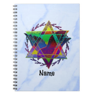 Caderno Espiral Diário Star Of David Multicolor
