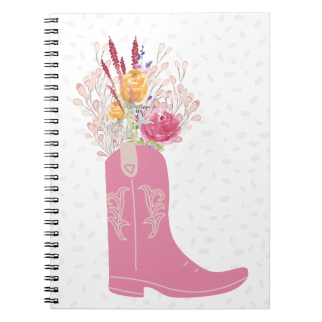 Caderno Espiral Diário Sul de Chic Cowgirl (Frente)
