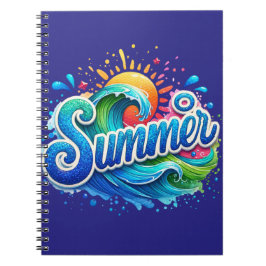 Caderno Espiral Diário Summer Waves