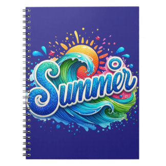 Caderno Espiral Diário Summer Waves
