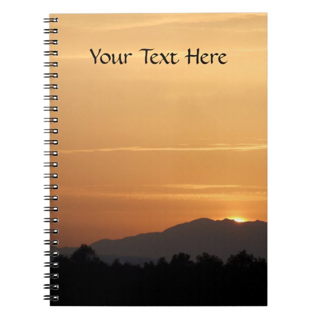 Caderno Espiral Diário sunset (Frente)
