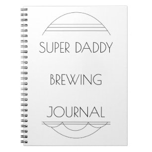Caderno Espiral Diário super da fabricação de cerveja do pai