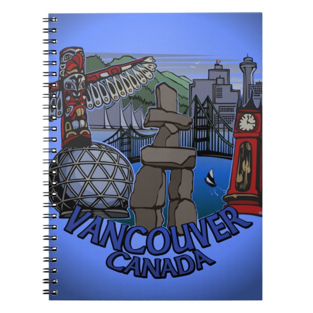 Caderno Espiral Diário Vancouver Notebook Vancouver Souvenir (Frente)