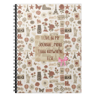 Caderno Espiral diário vintage