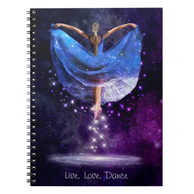 Caderno Espiral Diário Viva, Ame, Dançe (Frente)
