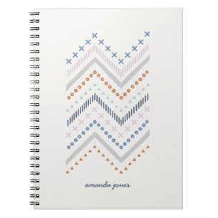 Caderno Espiral Diário Zig Zag Misto - Cobalto