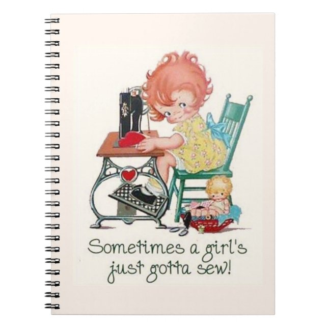 Caderno Espiral Diários: Apenas conseguiu Sew (Frente)