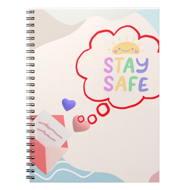 Caderno Espiral Diários para notebook personalizados e seguros (Frente)