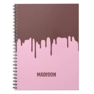 Caderno Espiral Dica de Chocolate de Nome Personalizado