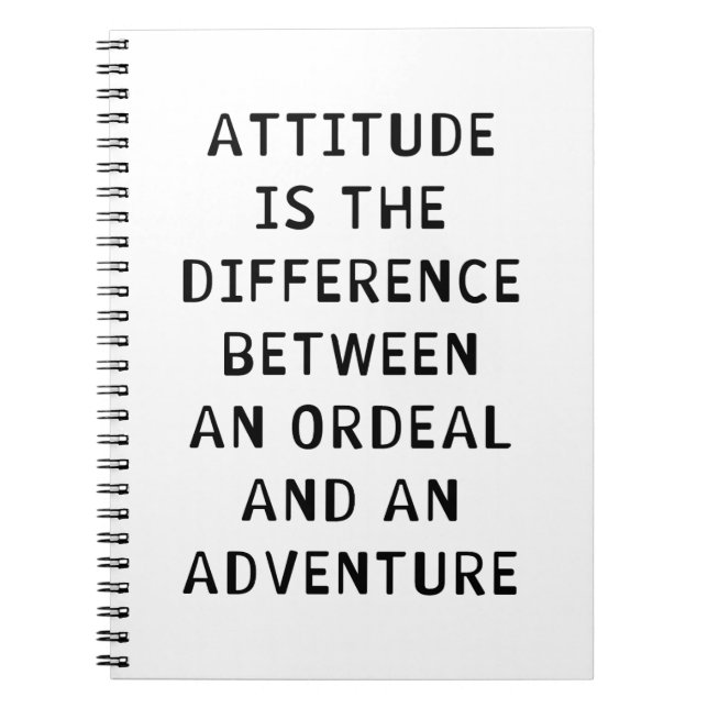 Caderno Espiral Diferença da atitude (Frente)