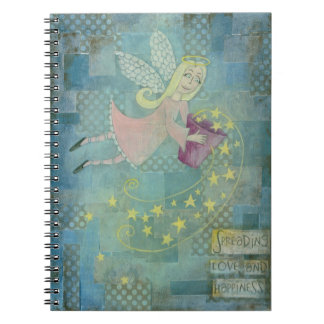 Caderno Espiral Difusão do Notebook de Arte sobre Paz e Felicidade