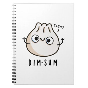 Caderno Espiral Dim-sum Funny Dimsum Math Pun