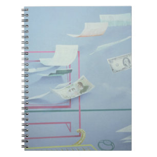 Caderno Espiral Dinheiro executivo mim