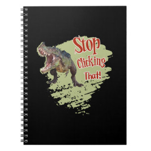 Caderno Espiral Dino Divertido Pare de Clicar