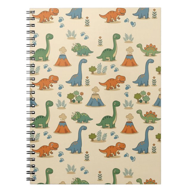 Caderno Espiral Dino Fofo  (Frente)