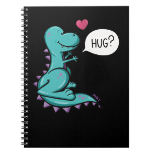 Caderno Espiral Dinossaur Trex abraço Dino