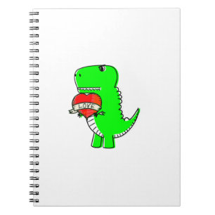 Caderno Espiral Dinossauro Dia de os namorados