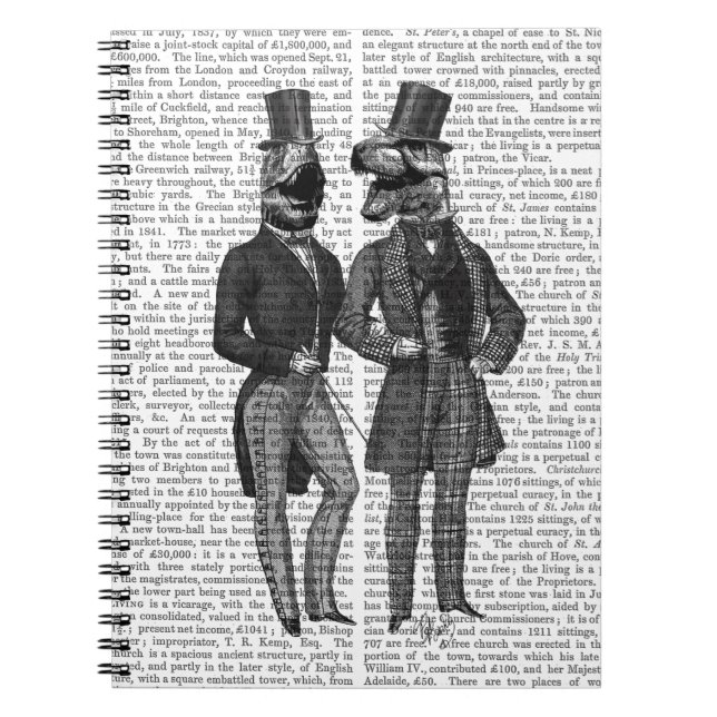 Caderno Espiral Dinossauro Homens Saem Noite (Frente)