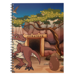 Caderno Espiral Dinossauro Legal Personalizado desenho animado par