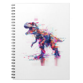 Caderno Espiral Dinossauro T-Rex Futurístico