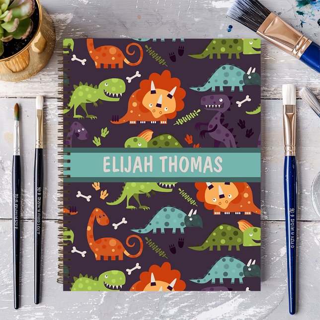 Caderno Espiral Dinossauros Bons Personalizados (Criador carregado)