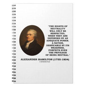 Caderno Espiral Direitos de Alexander Hamilton do poder da