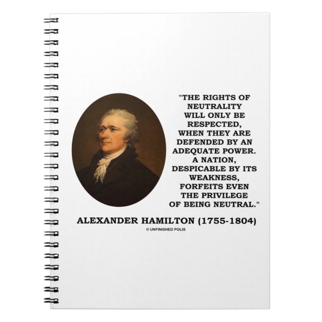 Caderno Espiral Direitos de Alexander Hamilton do poder da (Frente)