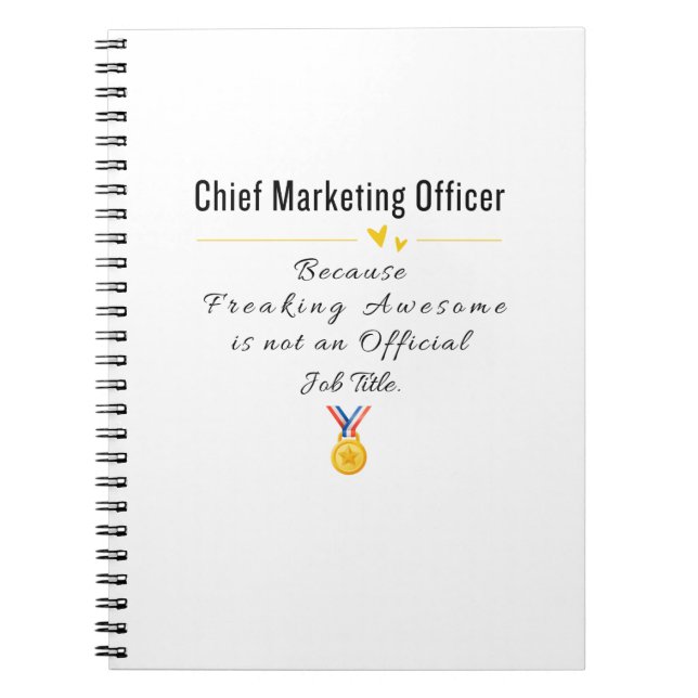 Caderno Espiral Diretor de Marketing Engraçado (Frente)