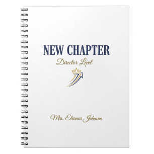 Caderno Espiral Diretor de Nível de Capítulo Personalizado