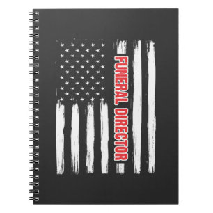 Caderno Espiral Diretor do Funeral Americano Orud Morticista Bande