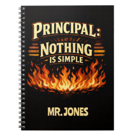 Caderno Espiral Diretor Engraçado Personalizado: Nada É Simples