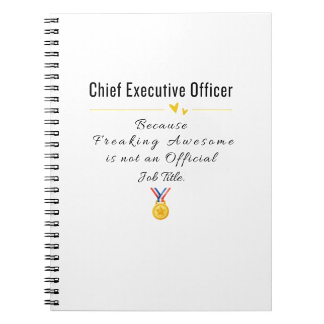 Caderno Espiral Diretor Executivo Principal (Frente)