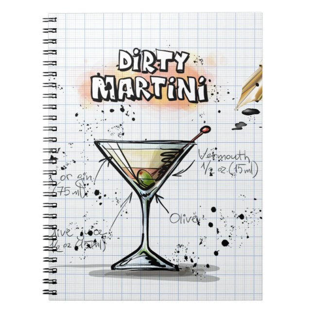 Caderno Espiral Dirty Martini (Frente)