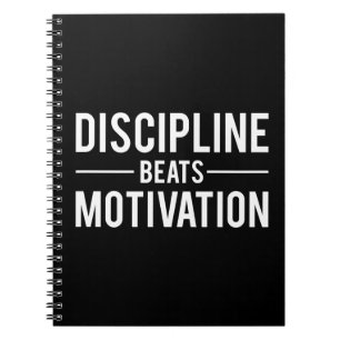 Caderno Espiral Disciplina bate a motivação - Inspiração
